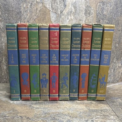 Collier's Junior Classics Complete 1 - 10 Set (Hardcover) 1962 Books 