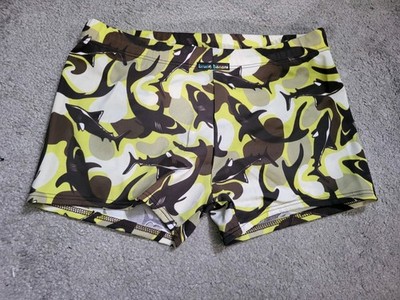 Bruno Banani Stromboli Swim - Swim Shorts - Lime & Brown - Size Medium - NWT