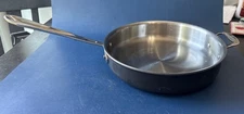 All-Clad 11" Silver Saute Sauce Fry Pan Stainless Steele Helper Handle No Lid