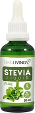 NKD Living Pure Stevia Liquid Drops 50ml - Pure Stevia Unflavoured - with glass