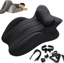 27° Couples Intimacy Wedge Pillow, Ergonomic Support Ramp for Adult Bed Play