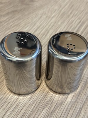 Zepter International Stainless Steel 2 1/4'' Salt & Pepper Shakers NEW!
