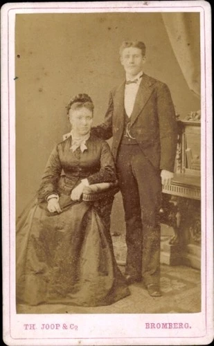 CdV portrait Theodor Gluth, Thekla Eugenia born Gudawska, Photographer... - 11401610
