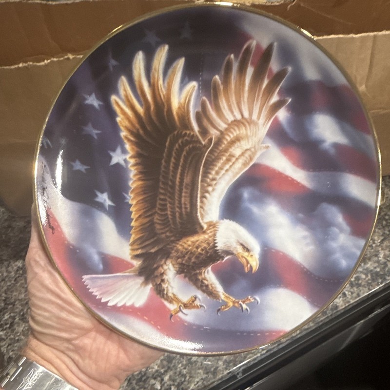 Franklin Mint American Eagle Limited Edition Porcelain Plate JB8342