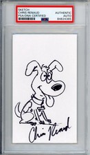 The Secret Life Of Pets Dog Original Sketch Drawing Signed Chris Renaud PSA DNA