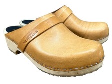 Swedish Hasbeens Husband Clogs Mules in Nature Sz 37 of US 7 Anthro
