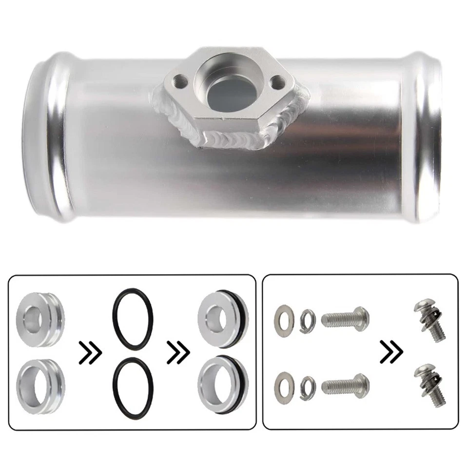 2.5" 63mm Flange Pipe For Audi A4 1.8T Map Sensor 1998-2001 2002 2003 2004 2005 - Imagem 2 de 4