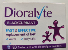 Dioralyte Blackcurrant Sachets 20 Oral Rehydration Tracked48 Postage Flat Packed