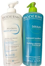 Bioderma Atoderm Ultra Soothing Balm  Sebium Purifying Cleansing Gel 16.9 Oz. W