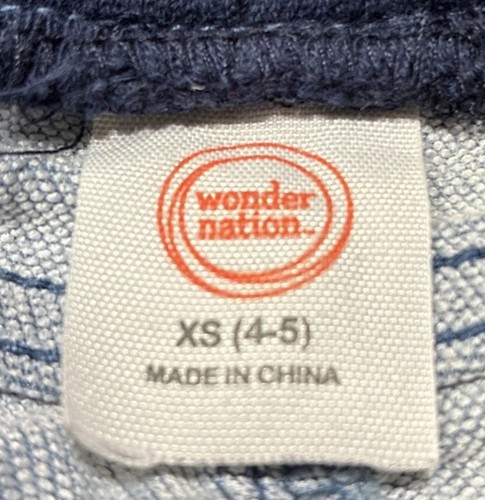 Wonder Nation Jeans Elastic Waist Strechy Size XS 4-5 Jeans With Star's Girls -A - Picture 3 of 4