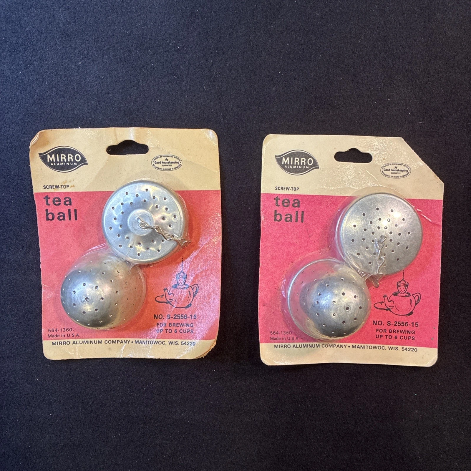 2 NEW Vintage Mirro Aluminum Screw-Top Tea Ball Infuser Strainer NO. S-2556-15
Opens in a new window