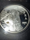 ALASKA MINT 2002 A WITH REAL GOLD RUSH CENTENNIAL 999 SILVER GOLD COIN CASE 7GRI