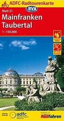 ADFC-Radtourenkarte 21 Mainfranken Taubertal 1:150.... | Buch | Zustand sehr gut