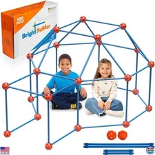 Kids Fort Building Kit - 100 Pieces DIY STEM Set for Indoor & Outdoor Play