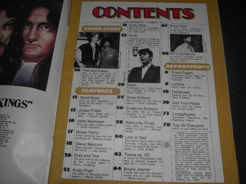 ANDY GIBB RUSH Tapes Part 1 Suzanne Somers, Elvis 1977 Circus Magazine - Picture 2 of 14