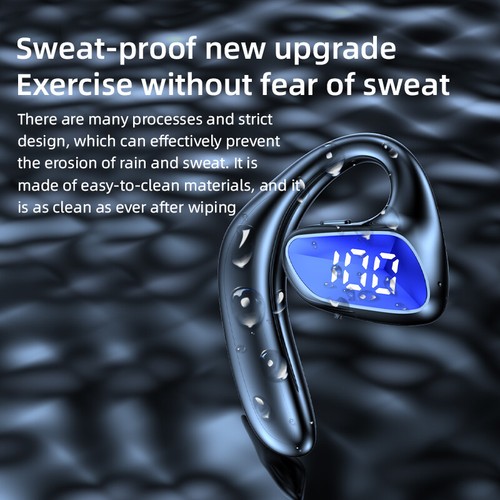 Bluetooth Headset With Power Display Business Sports Earpiece Mic for Cellphones - 第 10/14 張圖片