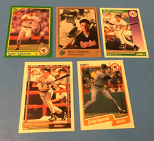 BRADY ANDERSON 5 CARD LOT TOPPS FLEER SCORE STUDIO SCORE ORIOLES