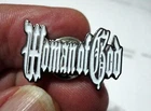 Religious Christian Script Woman of God Lapel pin Badge Old Gothic Typeface Font