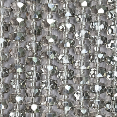 Gray Diamond CAL 7x4mm Chinese Crystal Glass Pinwheel Q40 Beads Per Pkg