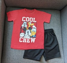 Disney Mickey Friends Cool Crew Tee Shirt Mesh Short Set - 18 Months Boy's