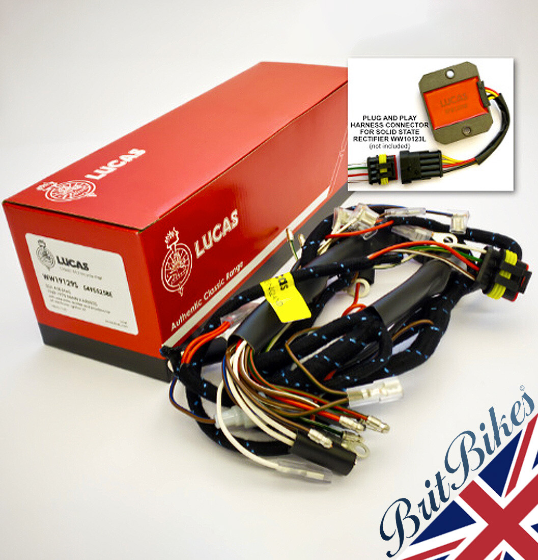 LUCAS MAIN WIRING HARNESS BSA A50 A65 (196970) SOLID STATE ELECTRONIC