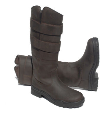 Rhinegold Colorado Kinder Leder Land Wandern Hof Stiefel verstellbar Kalb.