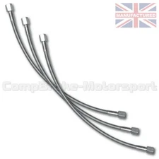 BRIADED RESERVOIR FEED PIPE+UNIONS Fits all Pedal boxes (QTY3) 420MM CMB0155-3