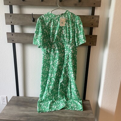 new look green floral midi dress New Look Green Floral Midi Dress Green Floral Puff Sleeve Midi Dress