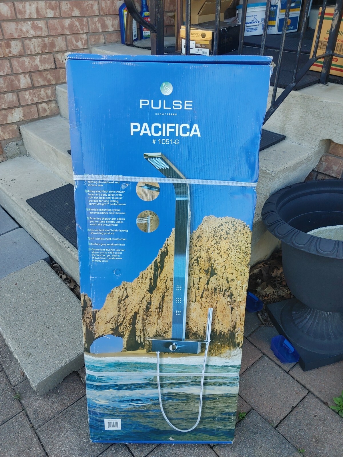 Pulse ShowerSpas Pacifica Shower System with Rain Showerhead Stainless