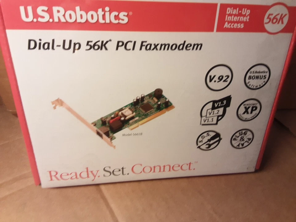 U.S ROBOTICS DIAL-UP 56K PCI FAXMODEM, V92, V1.3, SEALED BOX - Image 3 of 4