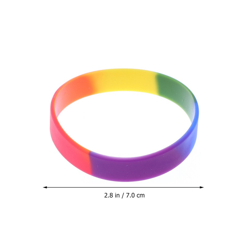 AOYEGIC 12er Set Gay Pride Armbänder - Regenbogen LGBTQ Armbänder Für Partys & Events
