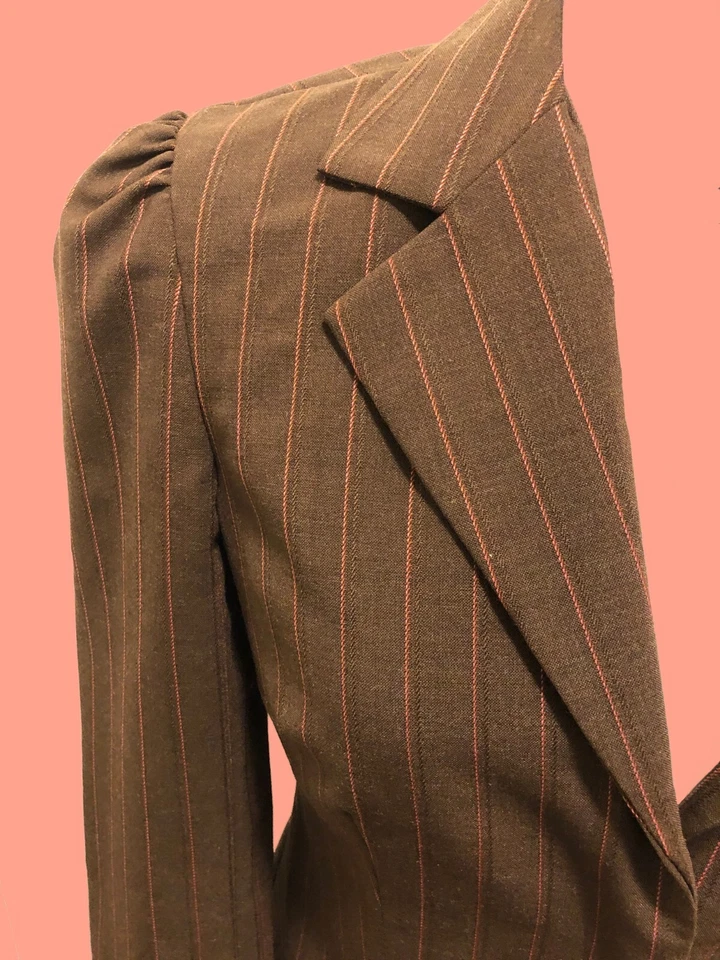 Traje Pantalón Trina Turk Marrón Rayas Talla 4 Foto 4 de 4