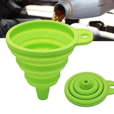 New In Silicone Folding Funnel Mini Telescopic Portable Fuel Tool Fast Shipping