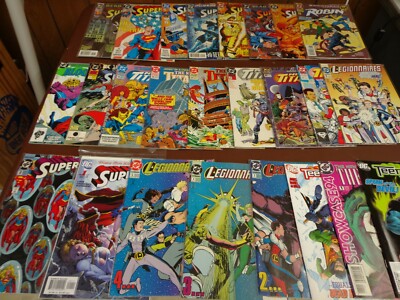 25 DC Comic Books Bundle  Legionnaires Teen Titans Bloodline Superman     Lot 4d