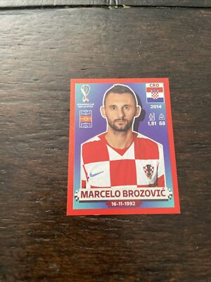 2022 Panini FIFA World Cup Marcelo Brozovic #CRO-11 Red Sticker Croatia