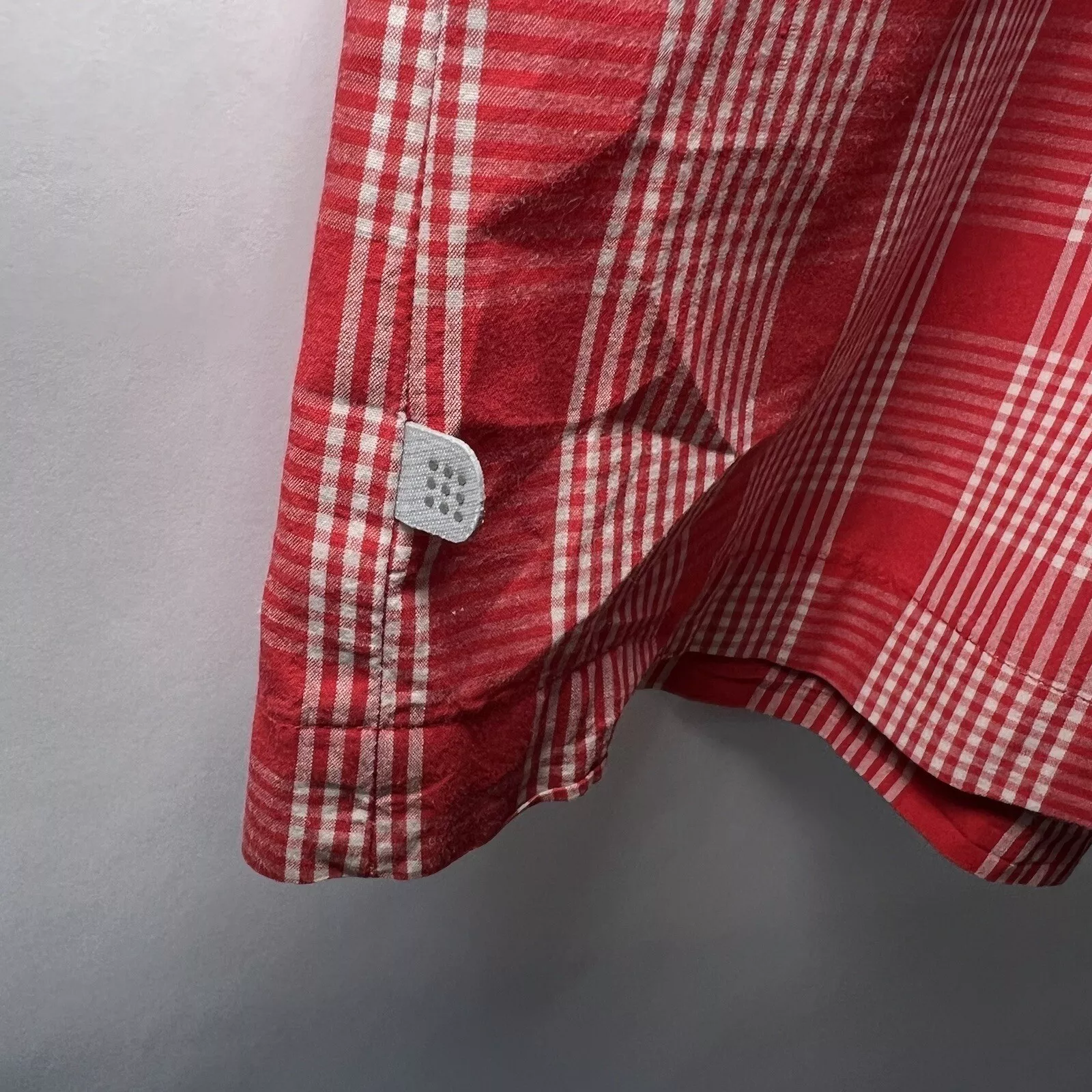 merrell short sleeve button up plaid pocket checks shirt
