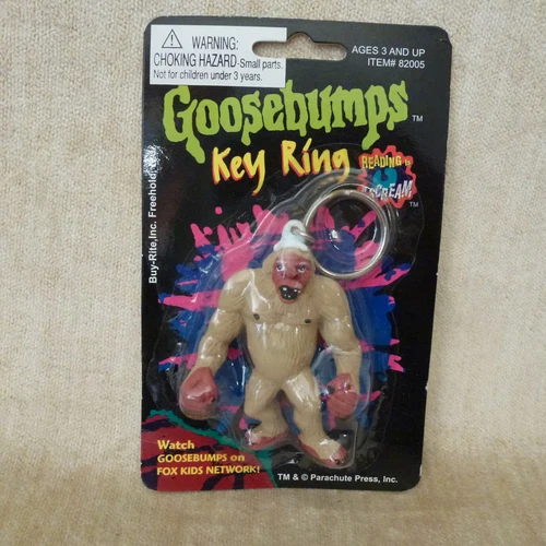 Vintage Goosebumps Key Ring Chain The Abominable Snowman NIP old stock 82005