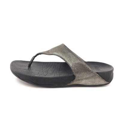 Fitflop Lulu Shimmer Suede Toe-Post Summer Sandals Womens