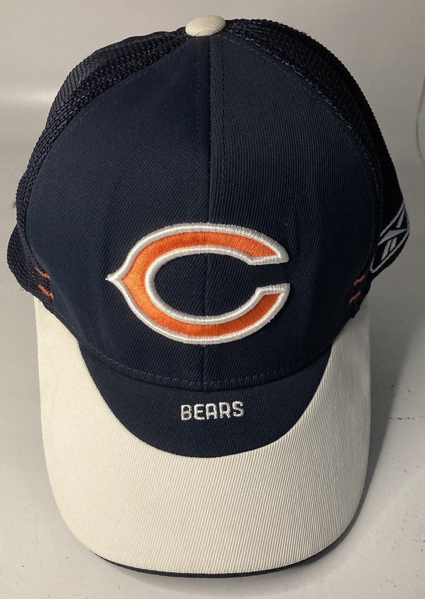 Reebok Equipment Official NFL Chicago Bears Navy Blue With White Brim Mesh Hat