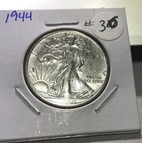 1944- P Walking Liberty Silver Half Dollar AU #36