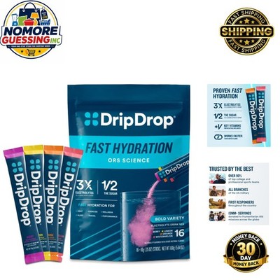 Quick Hydration Powder Packets - 16 Sticks of Delicious Electrolyte Mix