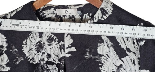 Natori Womens Black & White Floral Jacket Size M - Picture 3 of 11