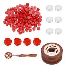 Wax Seal Kit, 150 Wax Beads, Candles, Red