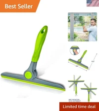10" Heavy Duty Green, Grey Window Cleaning Squeegee, Handheld Squeegee for Gl...