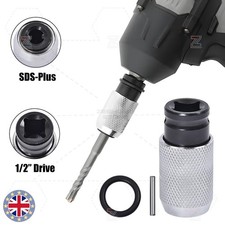 1/2" to SDS Plus Adapter Converts Hammer Drill/Impact Wrench Drills Rotary Tool