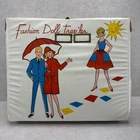 Fashion Doll Traveler Case White Pink Vinyl 1960s VTG Retro Toy Storage 15X13