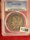 1895-O New Orleans Morgan Silver Dollar $1 PCGS VG08 Cert 83144130 ref #266