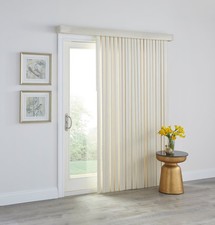 BrylaneHome Printed Wood-Grain Vertical Blinds