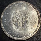 1964 CANADIAN SILVER DOLLAR Charlottetown Centennial AU/BU