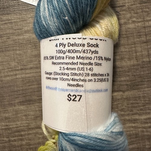 Driftwood Farms Yarn & Candle - 4 Ply Deluxe Sock - Washed Ashore - Picture 5 of 6